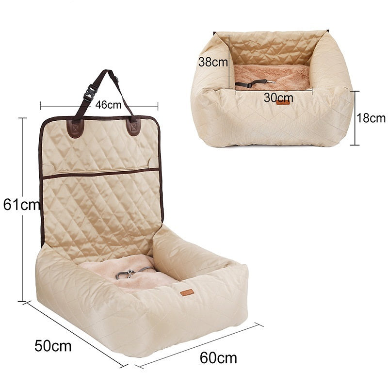 2 In 1 Pet Dog Carrier Folding Car Seat Pad Thickened Multi-purpose